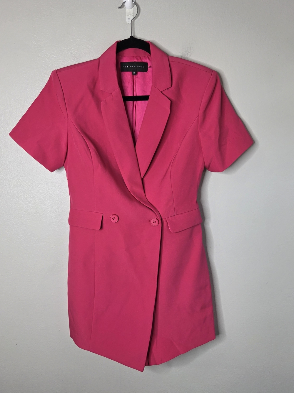 Endless Rose Pink Short Sleeve Double Breasted Romper Suit Shorts